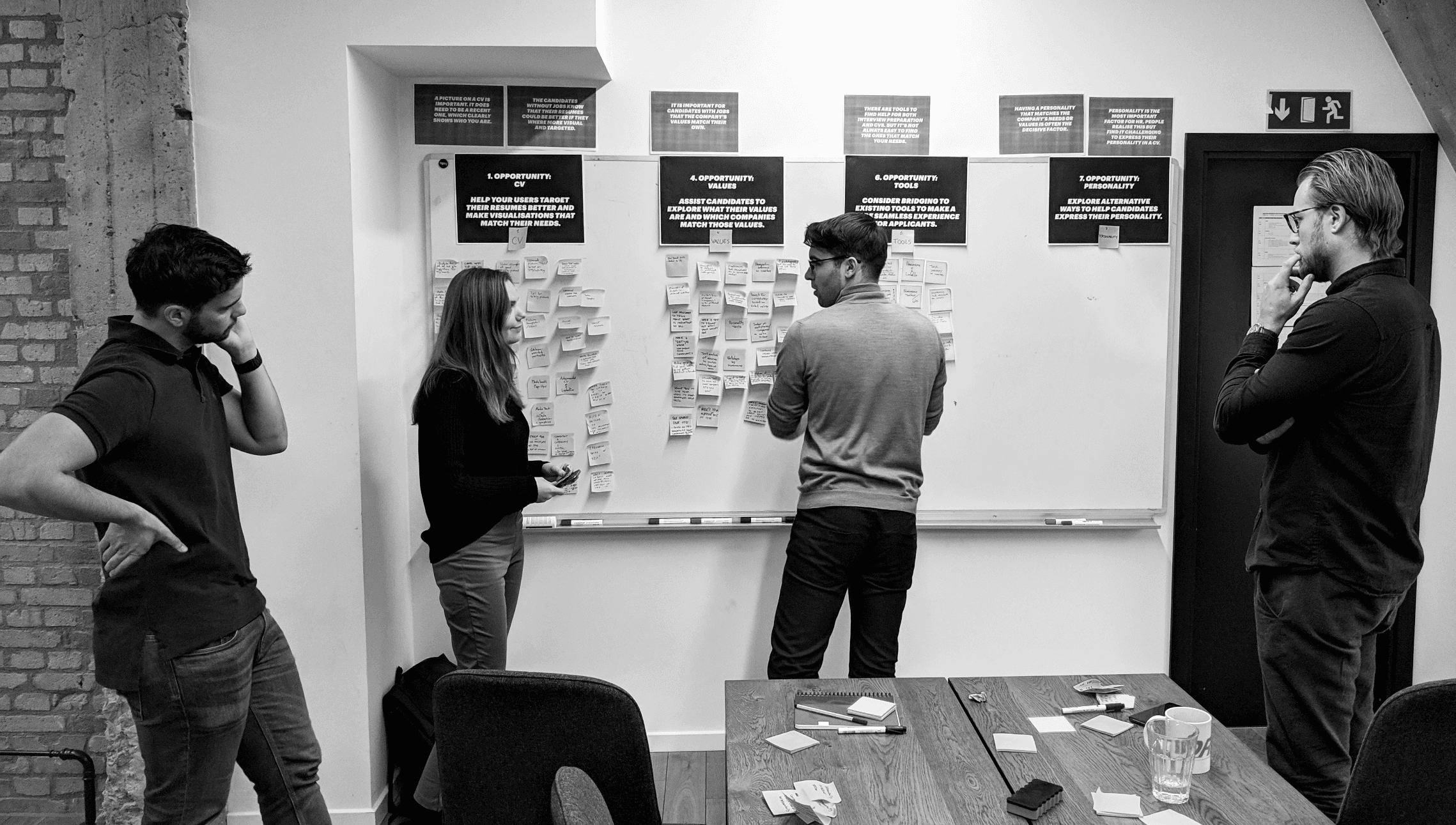 Co-creation ideation workshop with the client; first brainstorming exercise